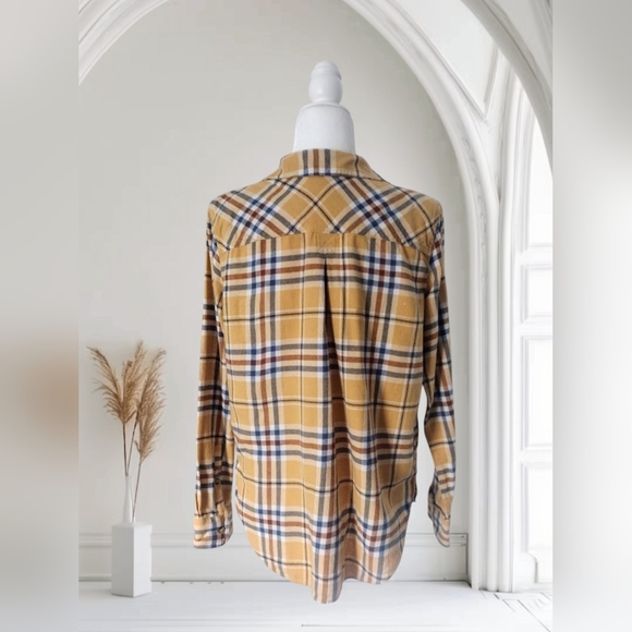 Sonoma Women's Yellow Plaid Flannel Size Small - New With Tags - Picture 3 of 4